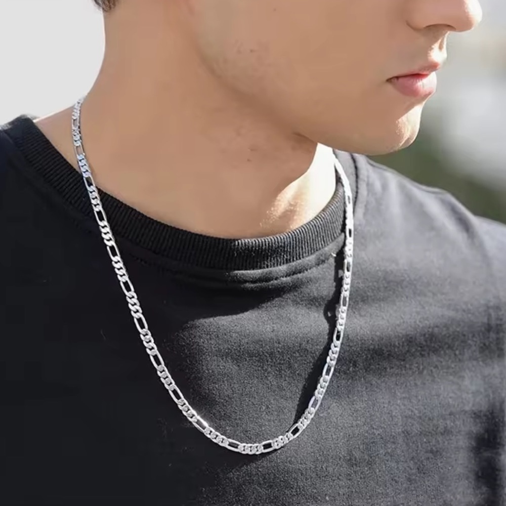 Silver men Chain Necklace
